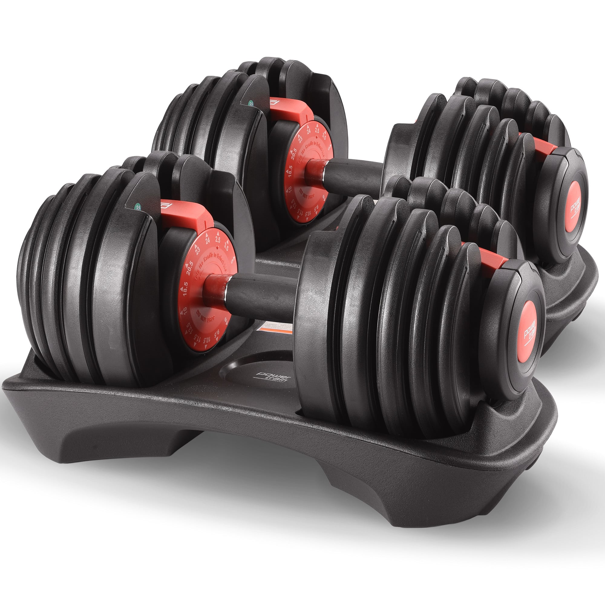 Powertrain 48kg 15-in-1 Adjustable Dumbbells Red