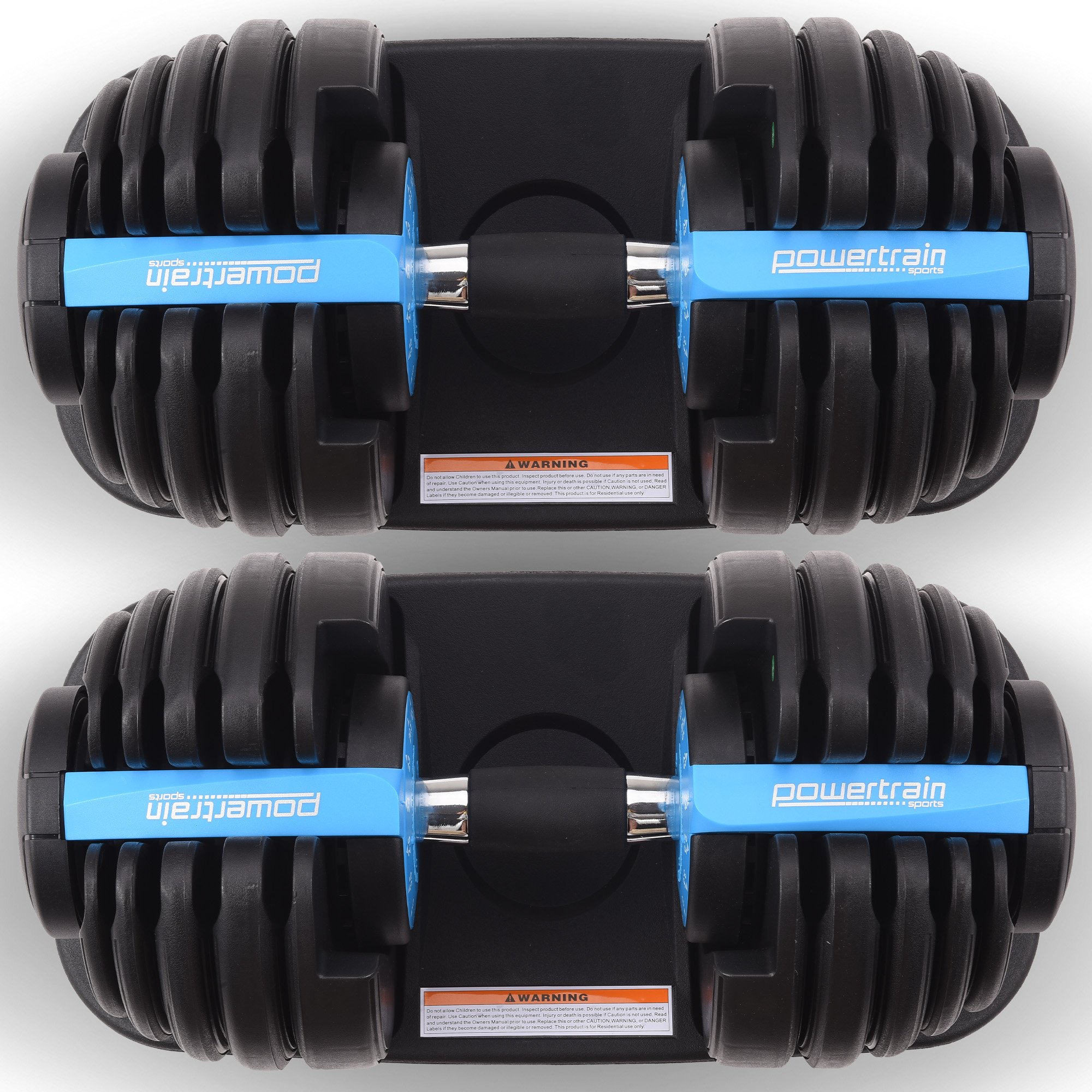 Powertrain 2x 24kg Adjustable Dumbbell Home Gym Set - Image 10