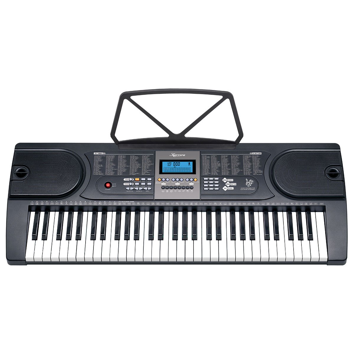 Karrera 61 Key Electronic Keyboard with Stand Black - Image 3