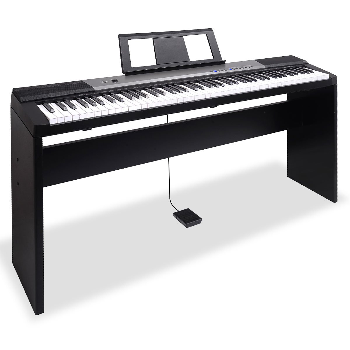 Karrera 88 Key Electronic Keyboard Piano with Stand