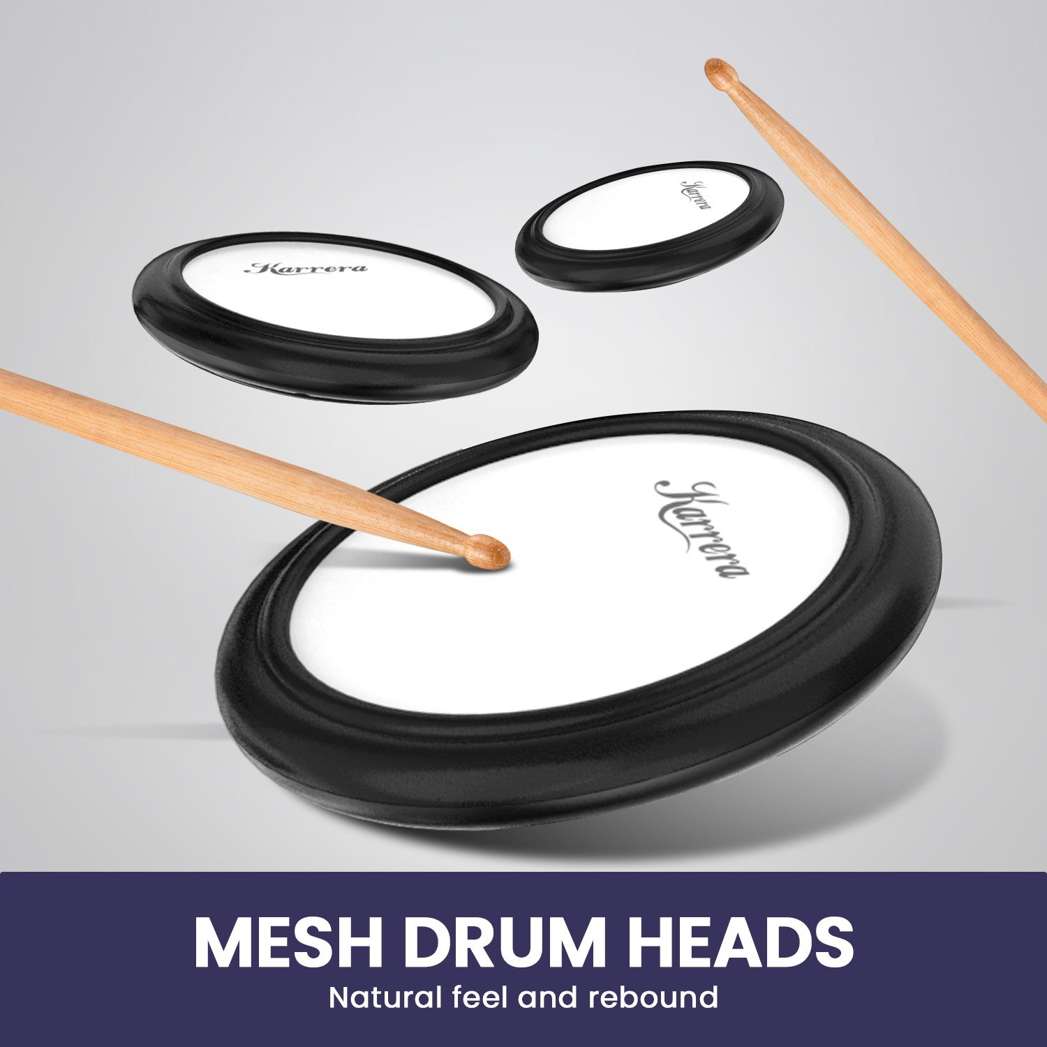 Karrera X23 Electronic Drum Kit with Sound Module and Mesh Heads - Image 9