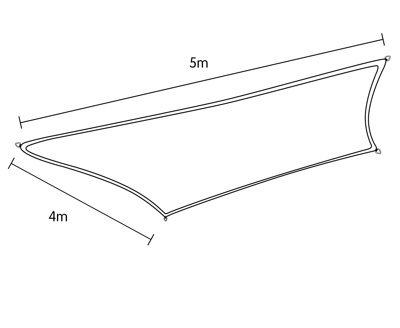 Wallaroo Rectangular Shade Sail 4x5m Grey - Image 5
