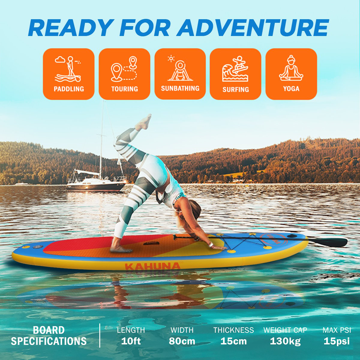 Kahuna Hana Inflatable SUP 10FT with Accessories - Image 3