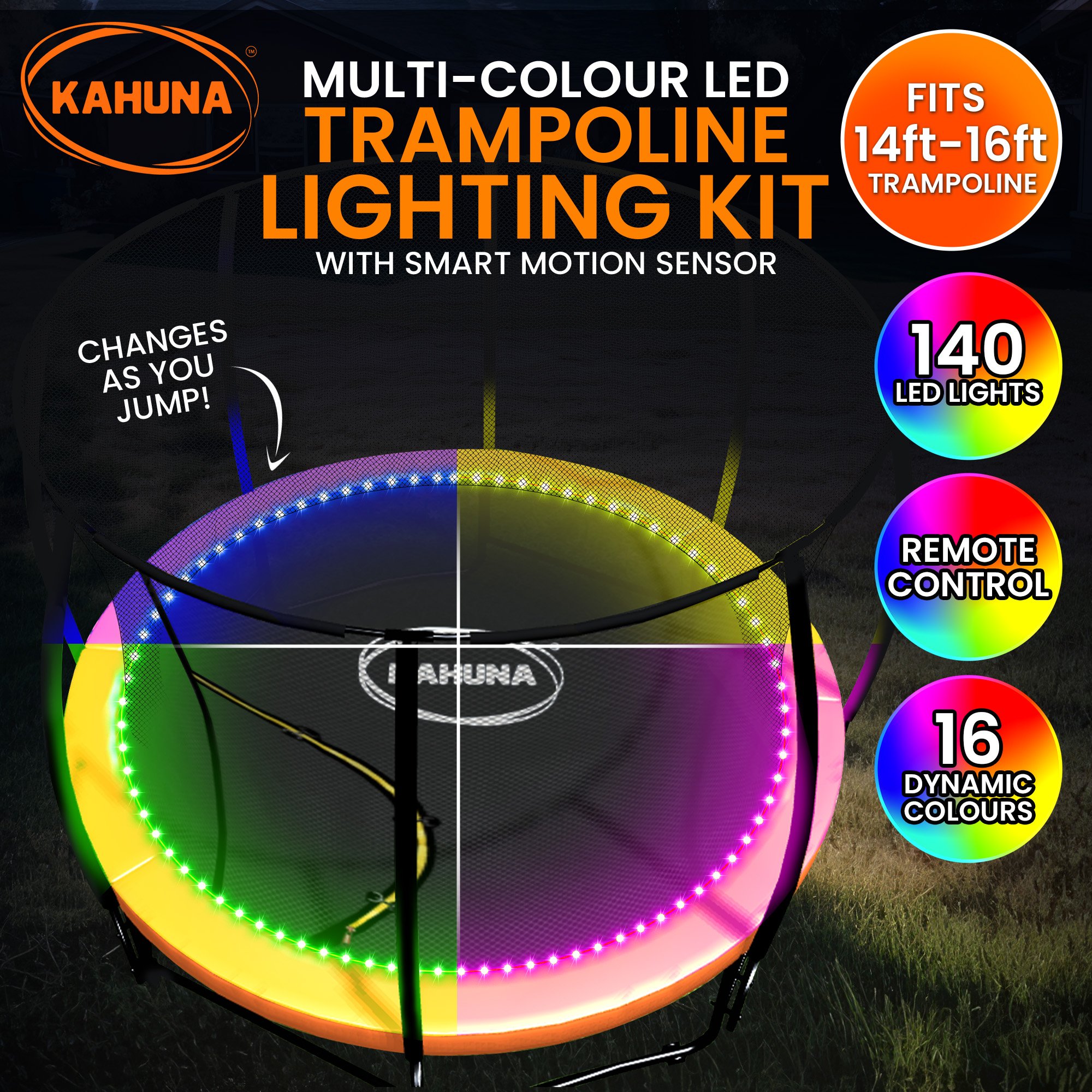 Kahuna LED Kit for 14ft-16ft Trampolines Multi-Colour - Image 2