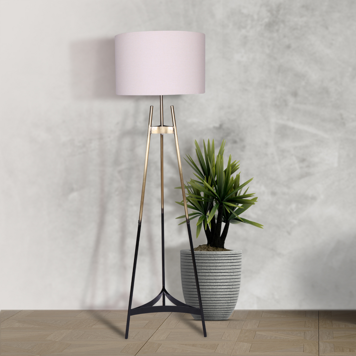 Sarantino Metal Tripod Electric Floor Lamp Gradient Finish - Image 7