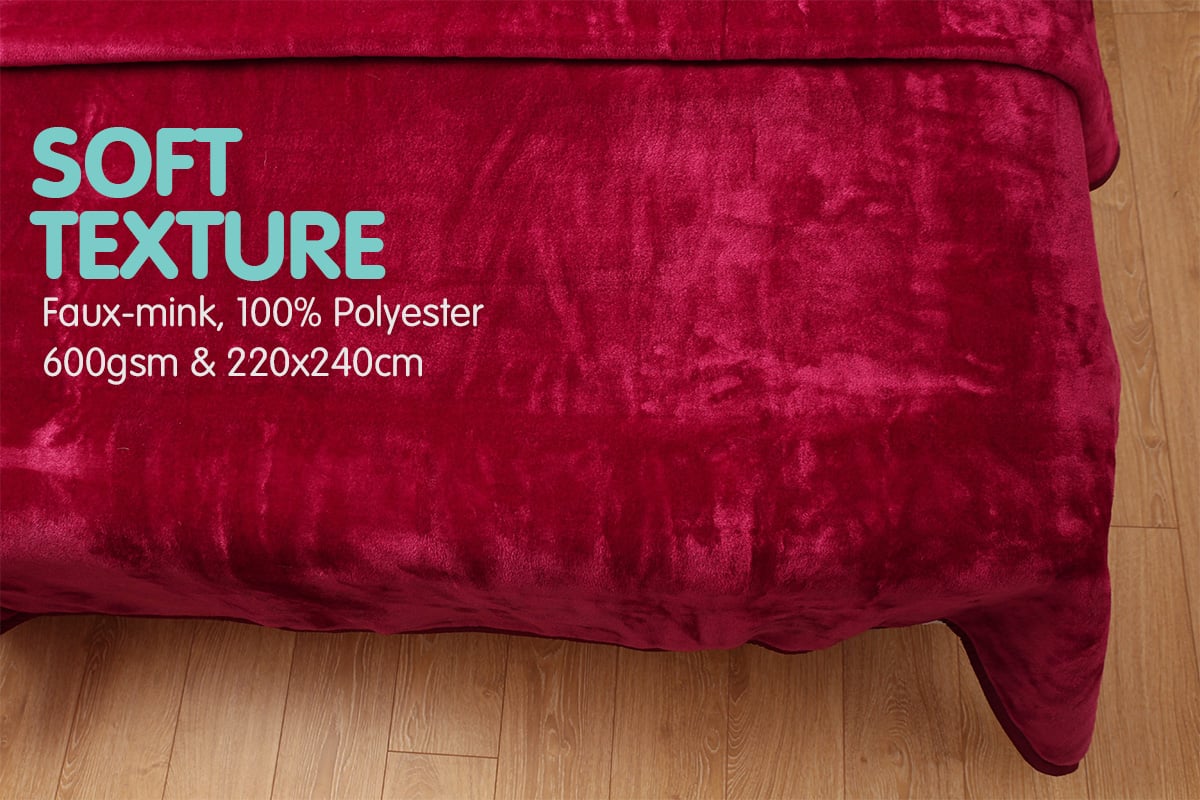 Laura Hill Mink Blanket Double Sided Queen 220x240cm - Image 8