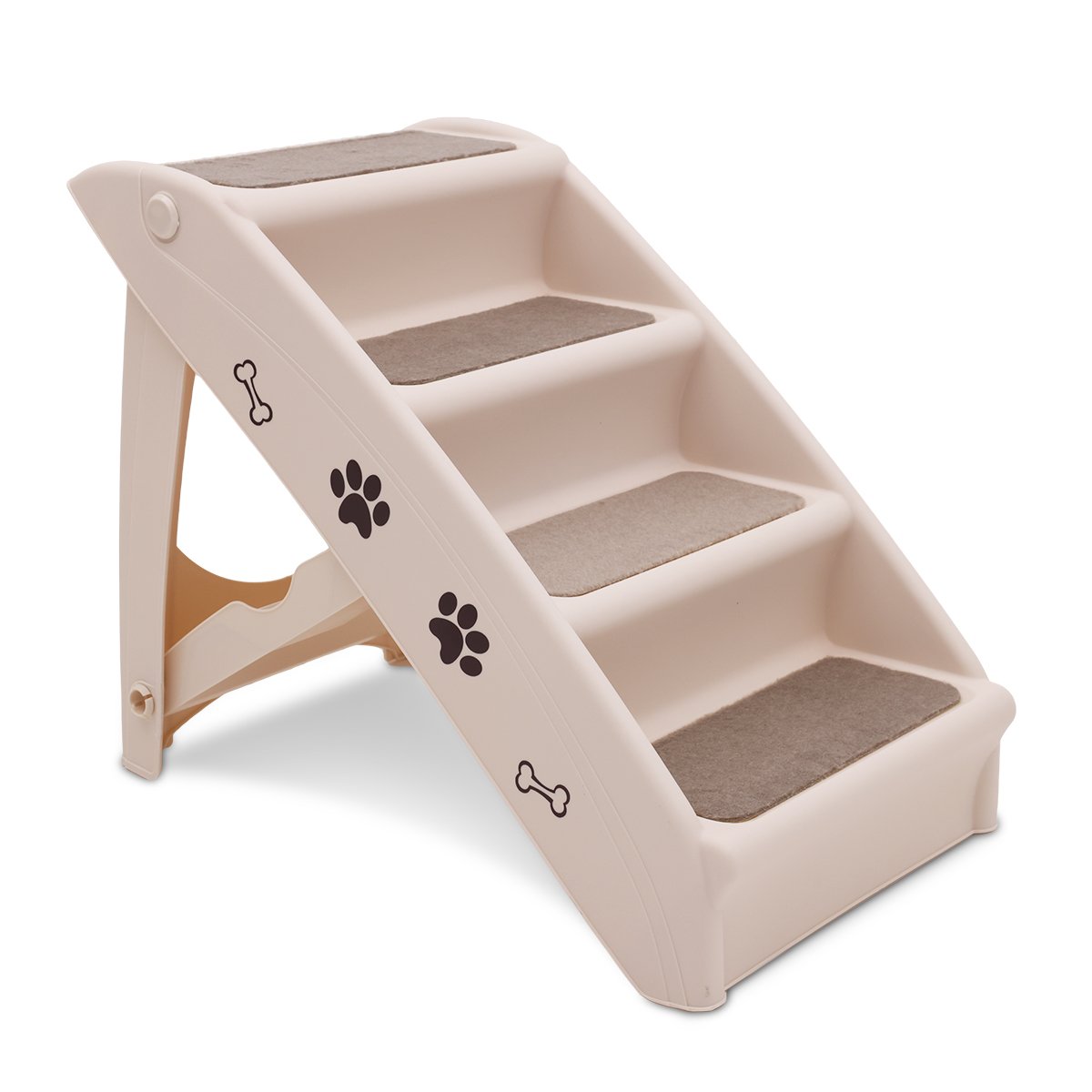 Furtastic 50cm White Foldable Pet Stairs Dog Ladder