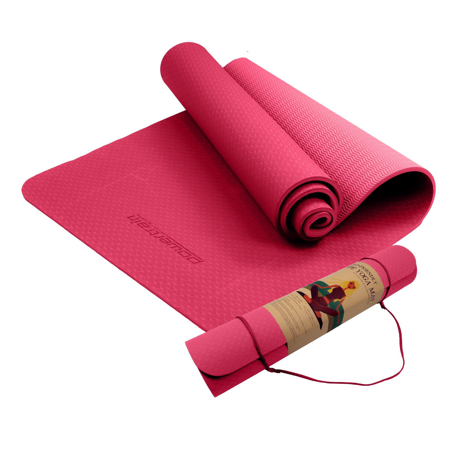 Powertrain Dual Layer 6mm Yoga Mat Pink