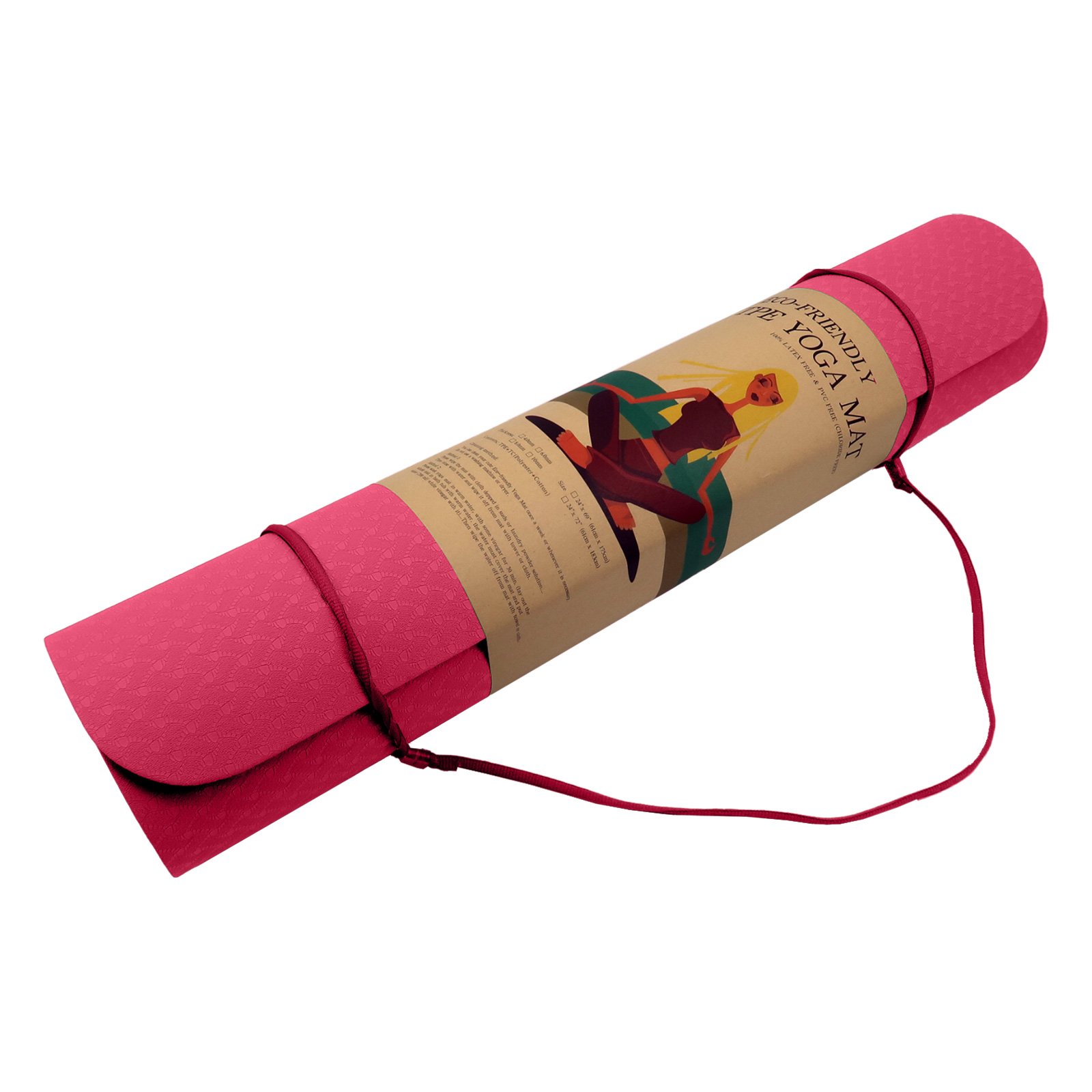Powertrain Dual Layer 6mm Yoga Mat Pink - Image 5