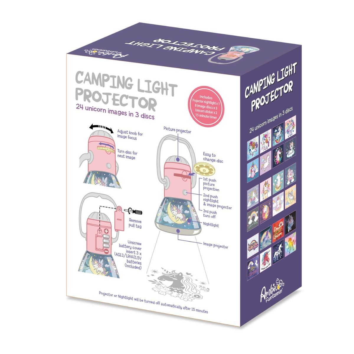 Unicorn Mini Lantern Camping Night Light Projector Torch - Image 3
