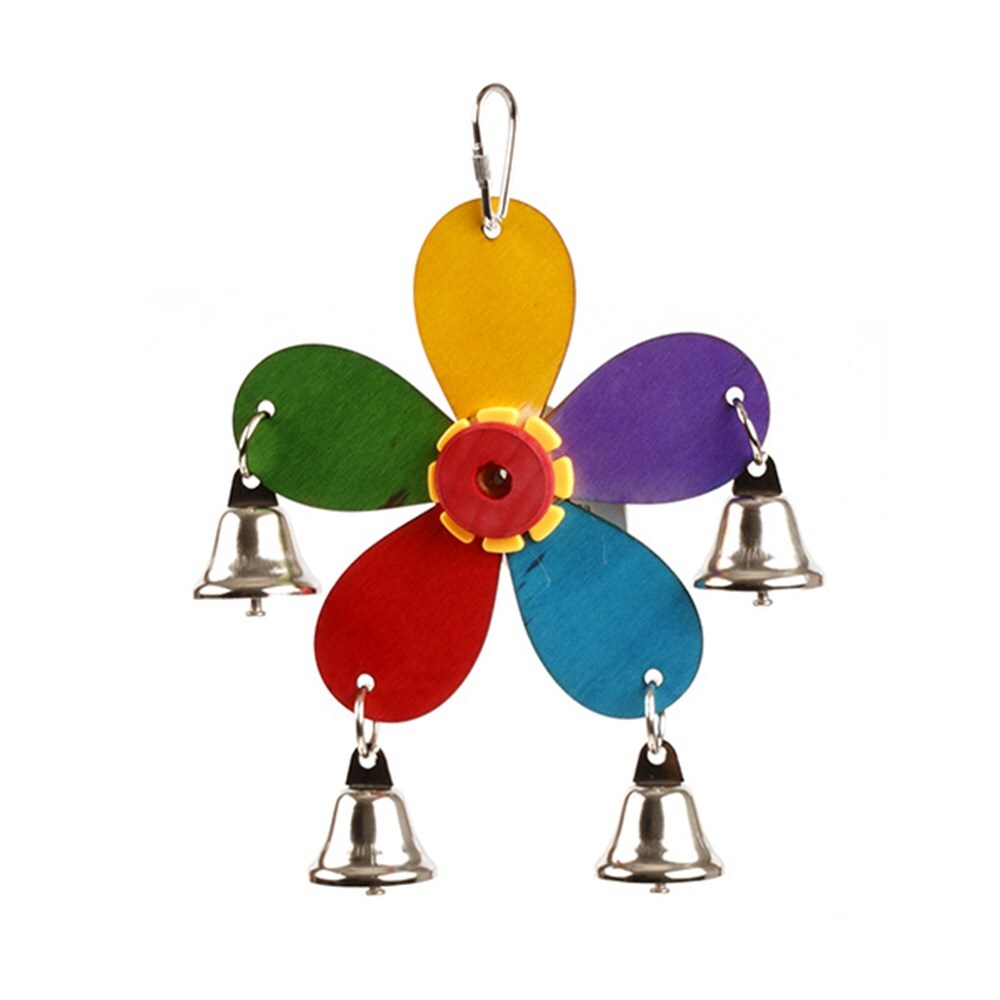 YES4PETS 4 x Small Hanging Bird Parrot Bell Toy
