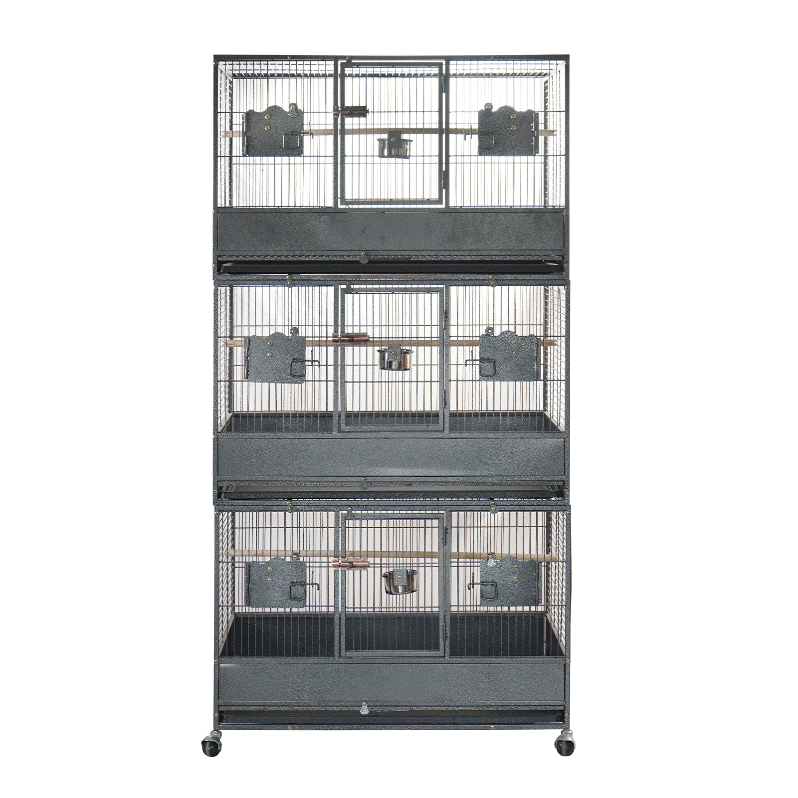 YES4PETS 187cm XL Triple Stacker Breeding Bird Parrot Cage