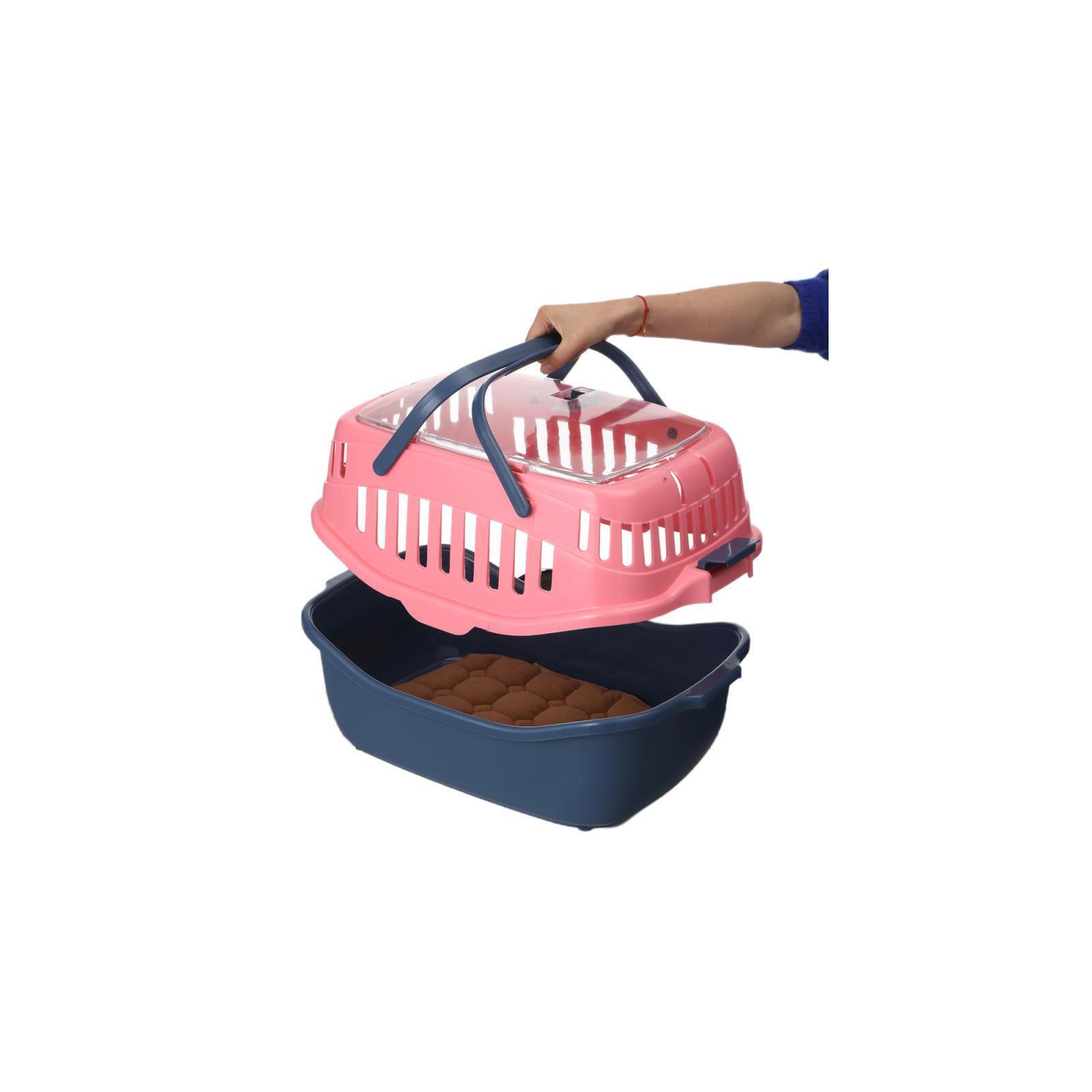 YES4PETS Medium Dog and Cat Crate with Mat Pink - Image 3