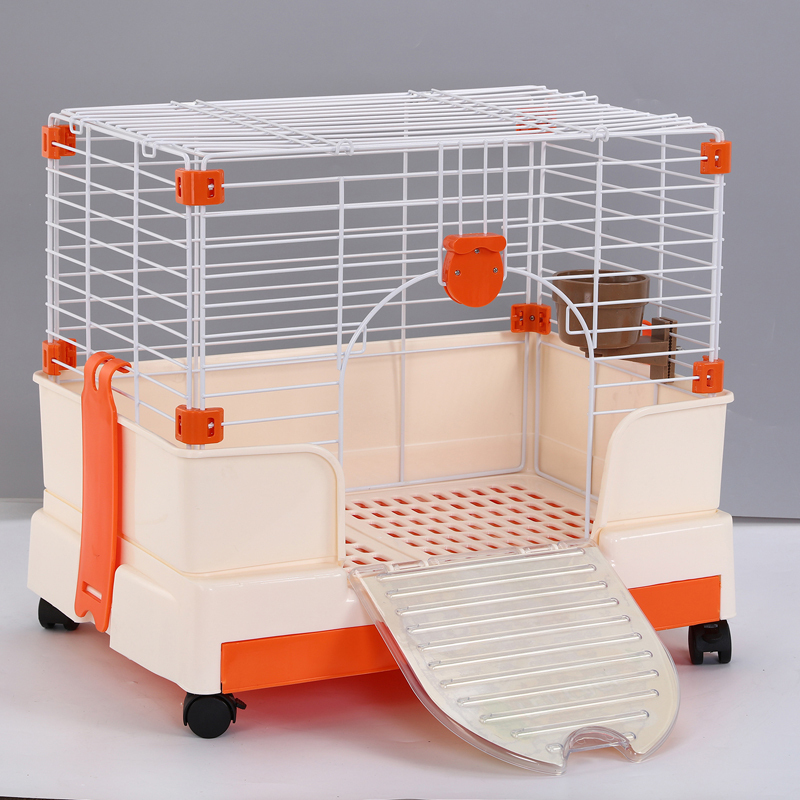 YES4PETS Small Orange Pet Rabbit Cage with Potty Tray - Image 4