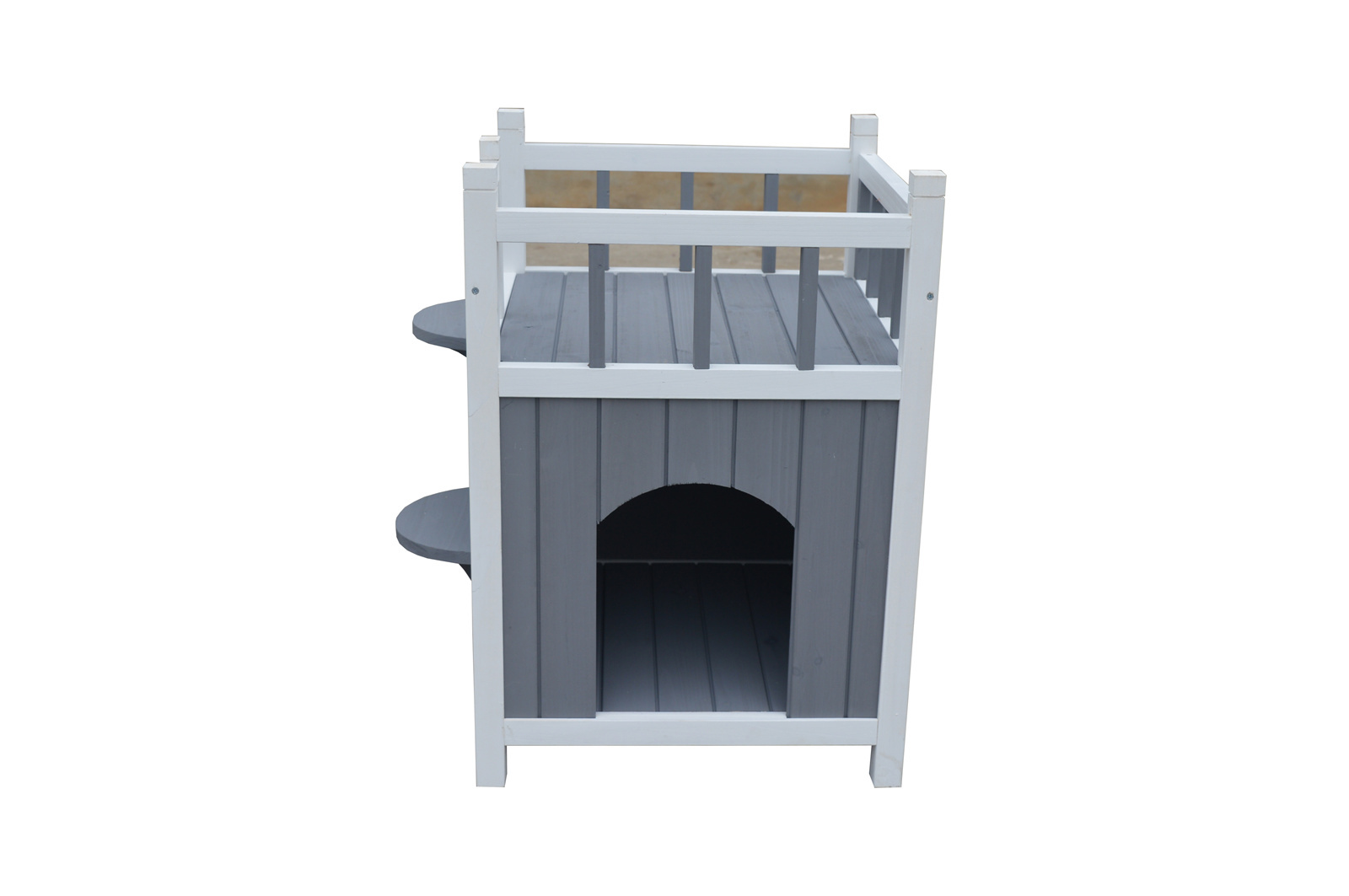 YES4PETS Cat Shelter Condo with Escape Door and Rabbit House - Image 2