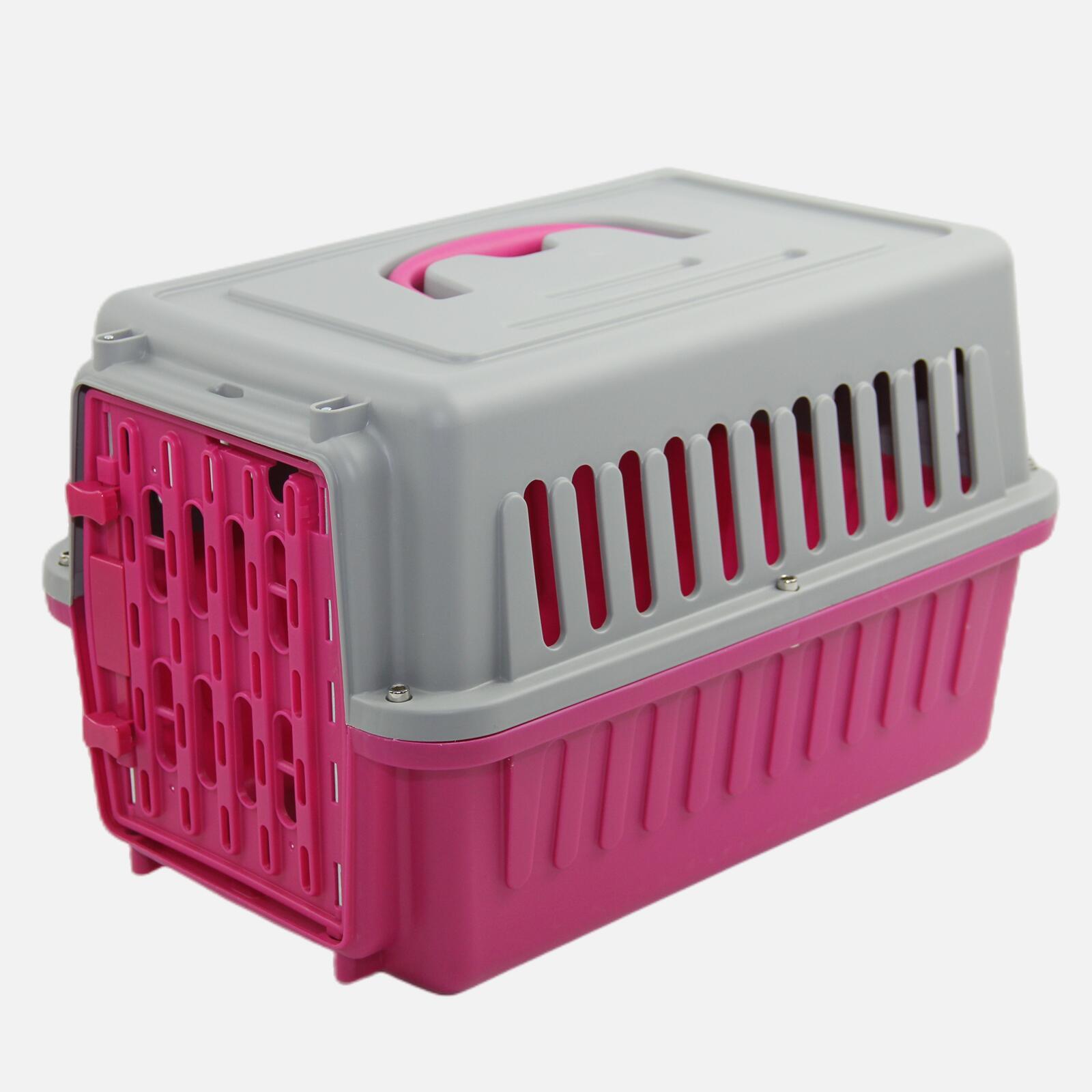 YES4PETS Small Pink Dog and Cat Rabbit Carrier Kitten Cage - Image 2