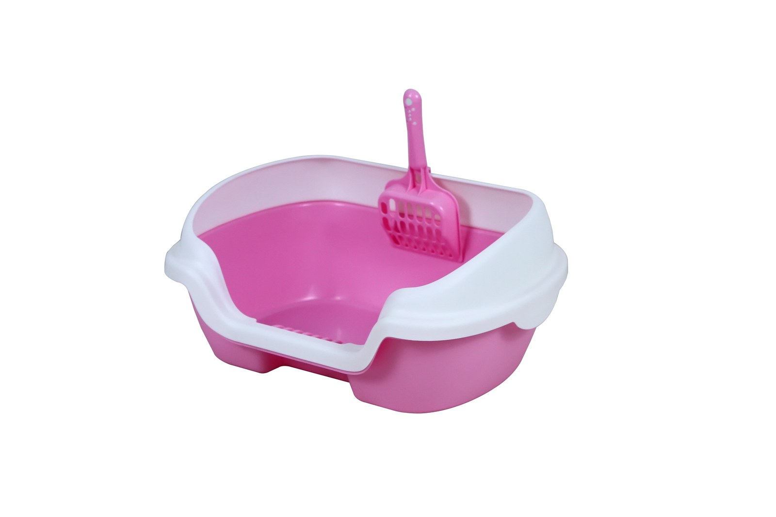 YES4PETS Small Pink Portable Cat and Rabbit Litter Tray