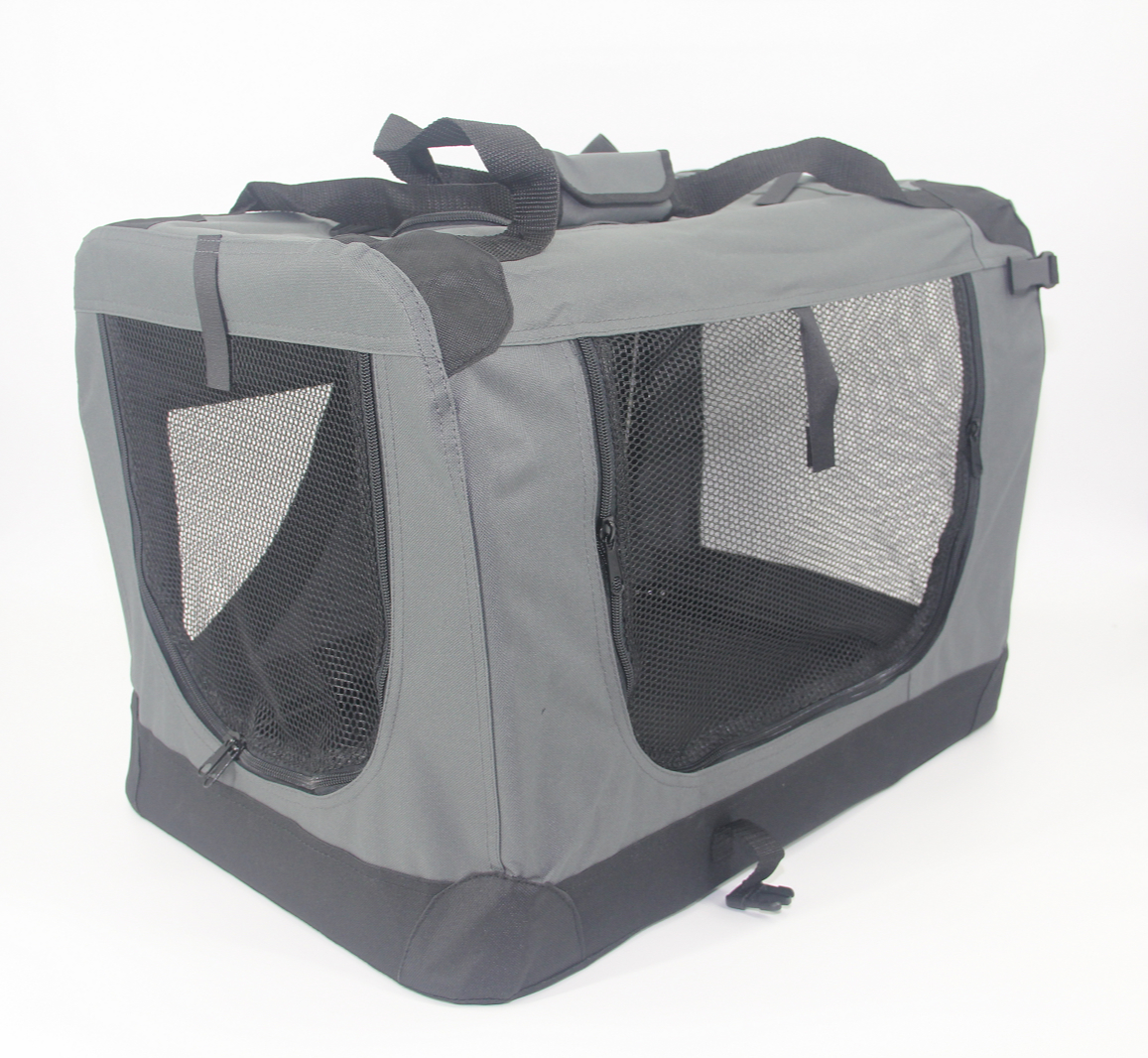 YES4PETS Medium Foldable Soft Pet Carrier Grey