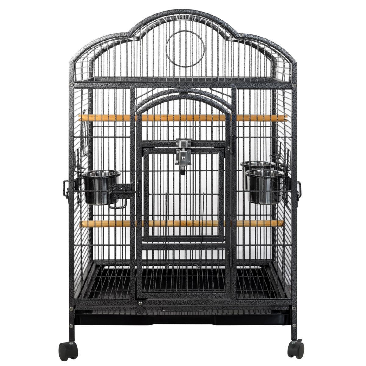 YES4PETS Bird Budgie Cage Parrot Aviary Carrier with Wheels - Image 2