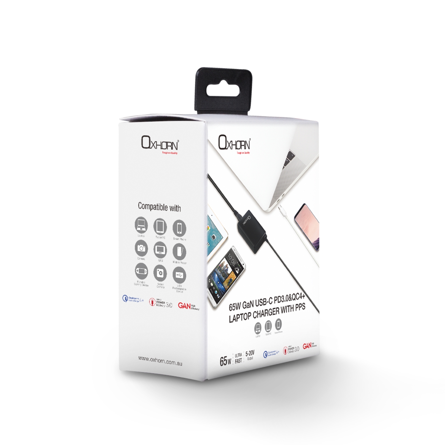 Oxhorn 65W GaN Type C Charger Black - Image 7