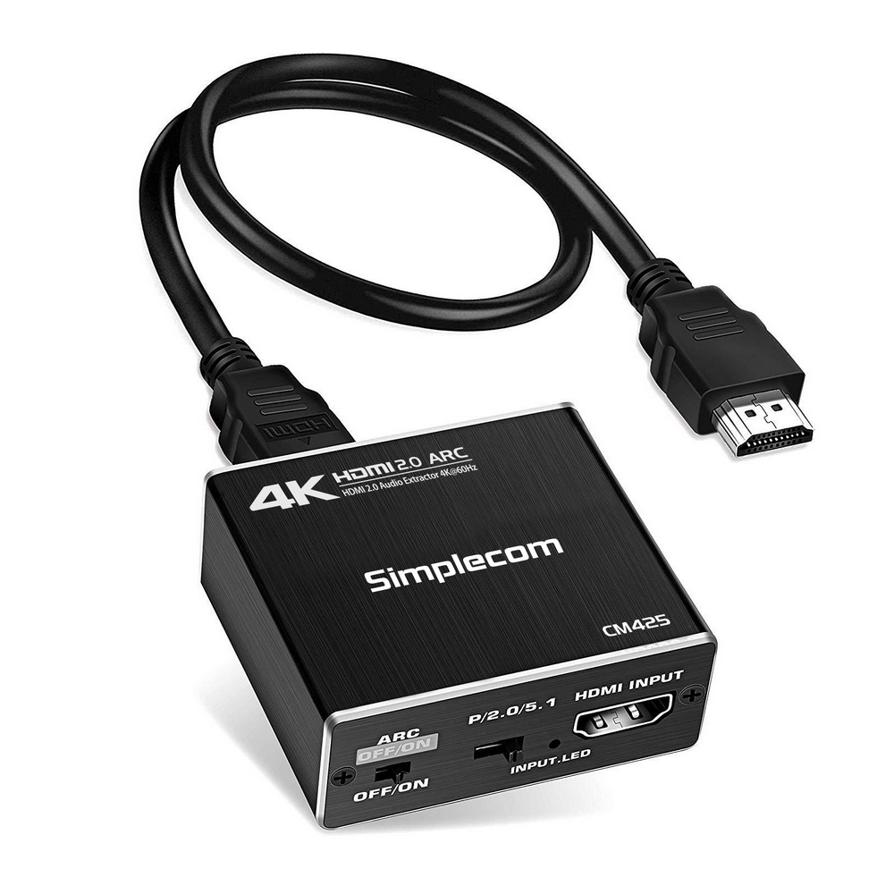 Simplecom CM425 HDMI 2.0 Audio Extractor Optical 4K 60Hz