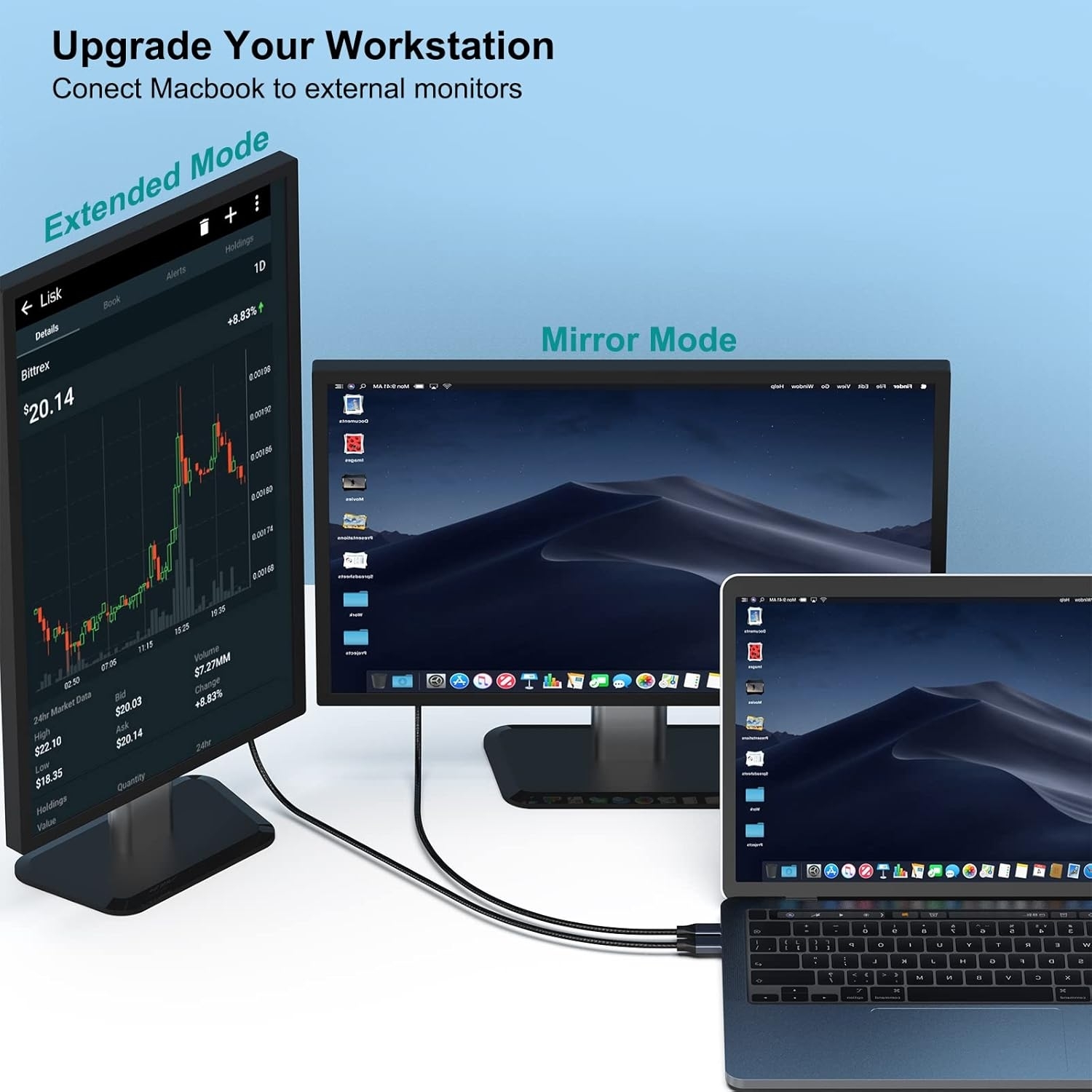 Benfei 8K@60Hz USB-C to DisplayPort Cable 3m - Image 4