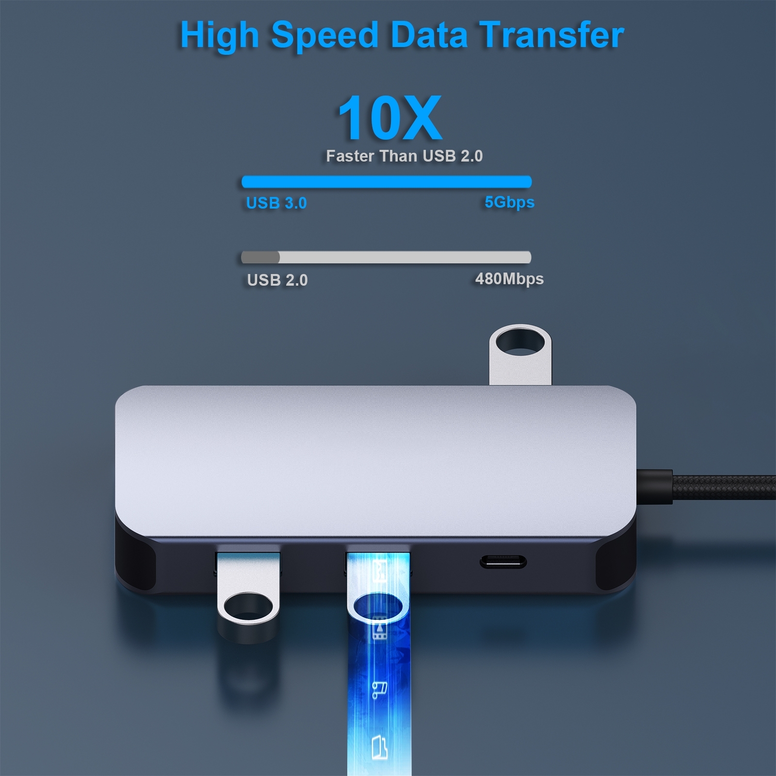 BENFEI 8-in-1 USB-C Hub Triple Display Docking Station 100W PD - Image 4