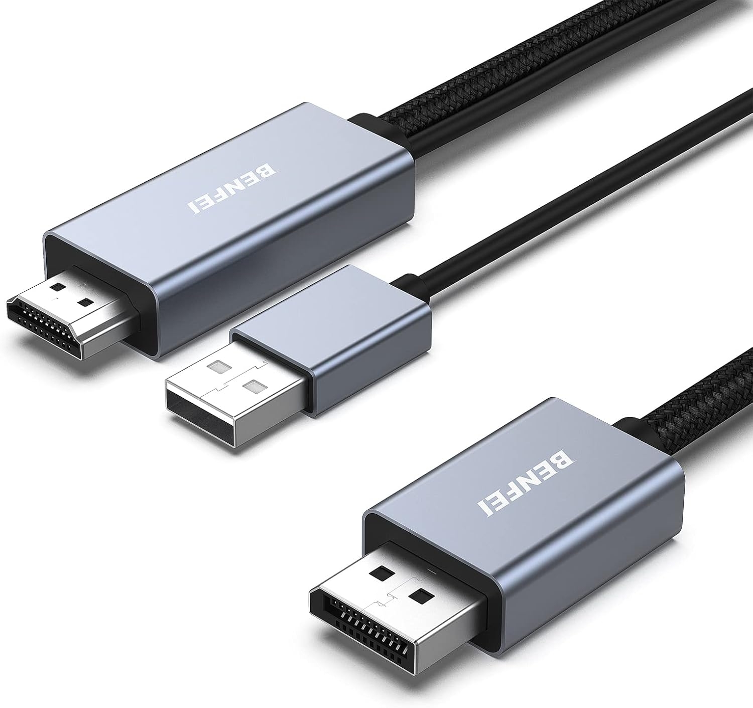 BENFEI HDMI to DisplayPort Unidirectional 4K Active Cable with USB Powered - 5M