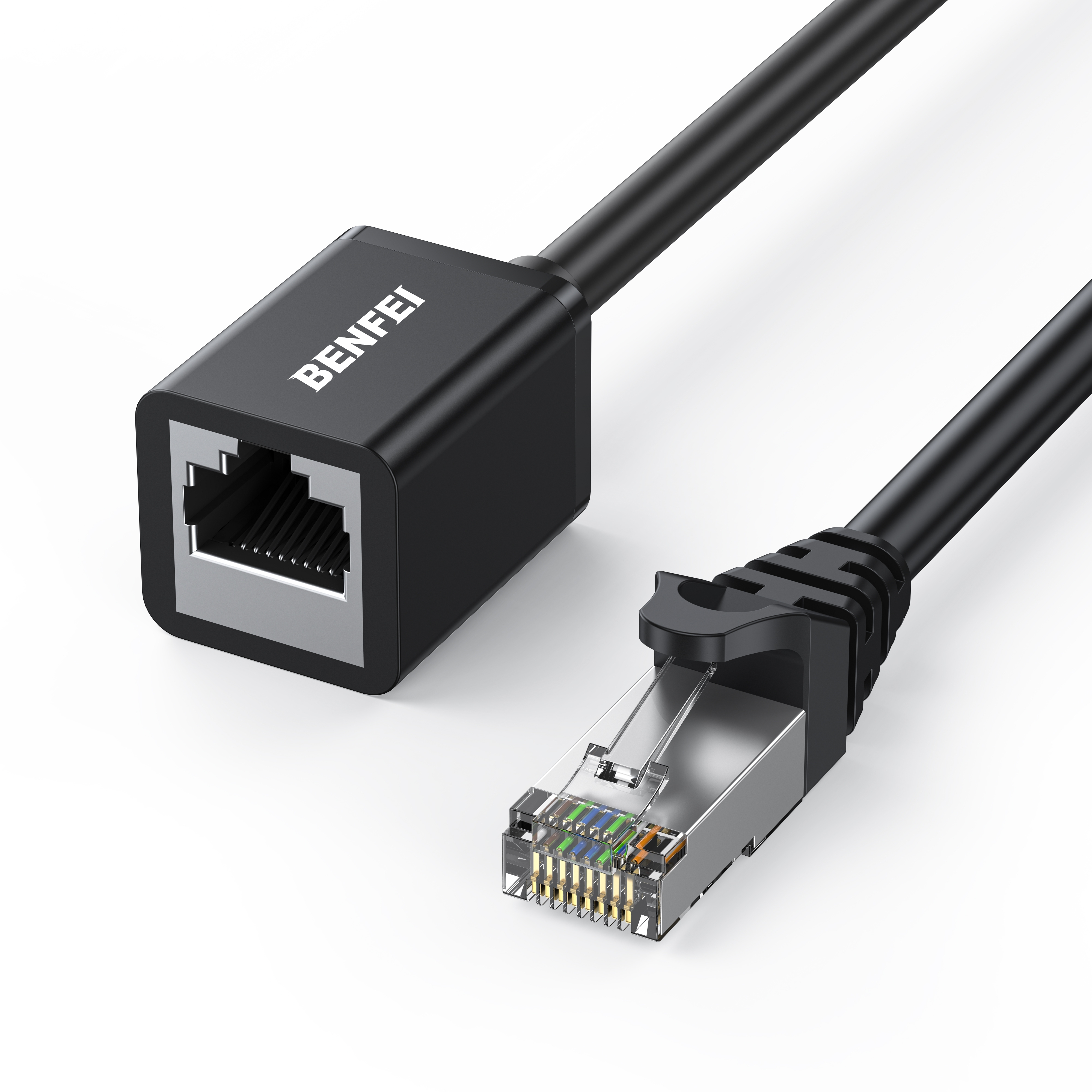 BENFEI 435BK 1M RJ45 Extension Patch Cord Cat6