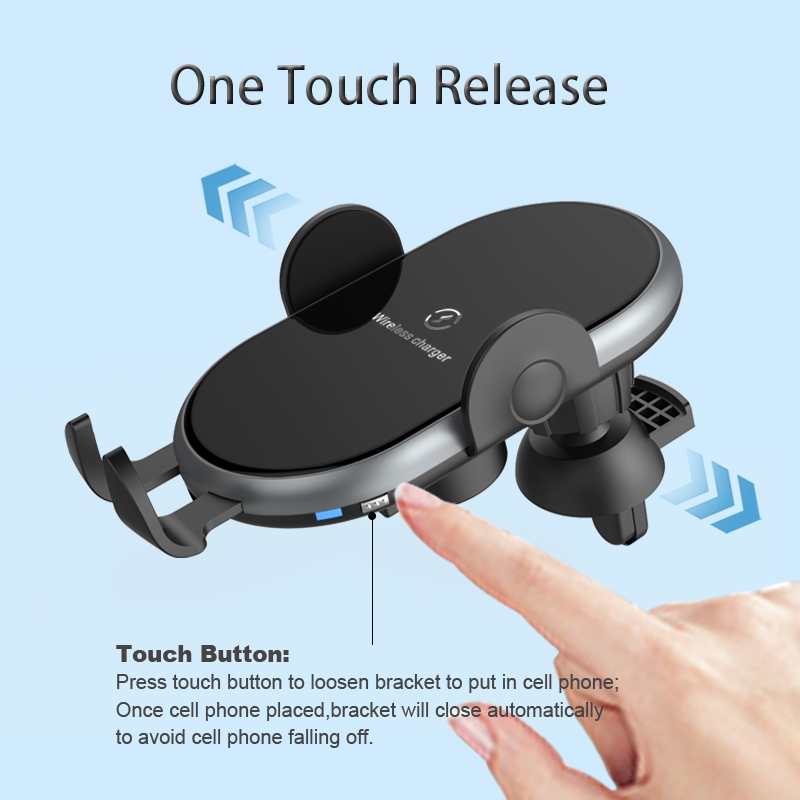 Automatic Clamping Wireless Car Charger with Backlight - Image 5