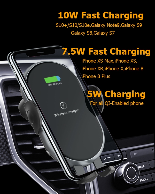 Automatic Clamping Wireless Car Charger with Backlight - Image 3