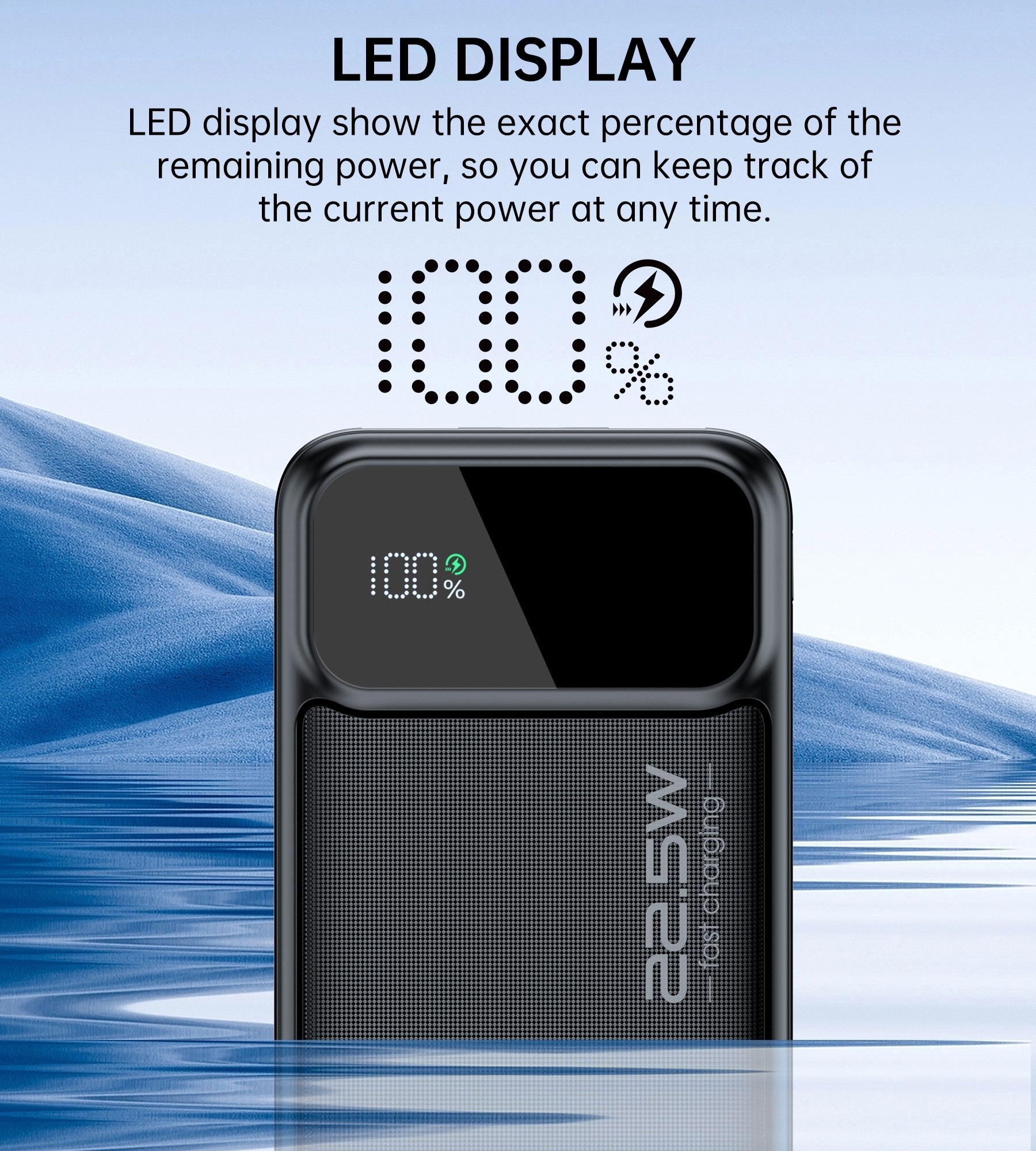 CHOETECH 10000mAh 22.5W Fast Power Bank Digital Display - Image 10