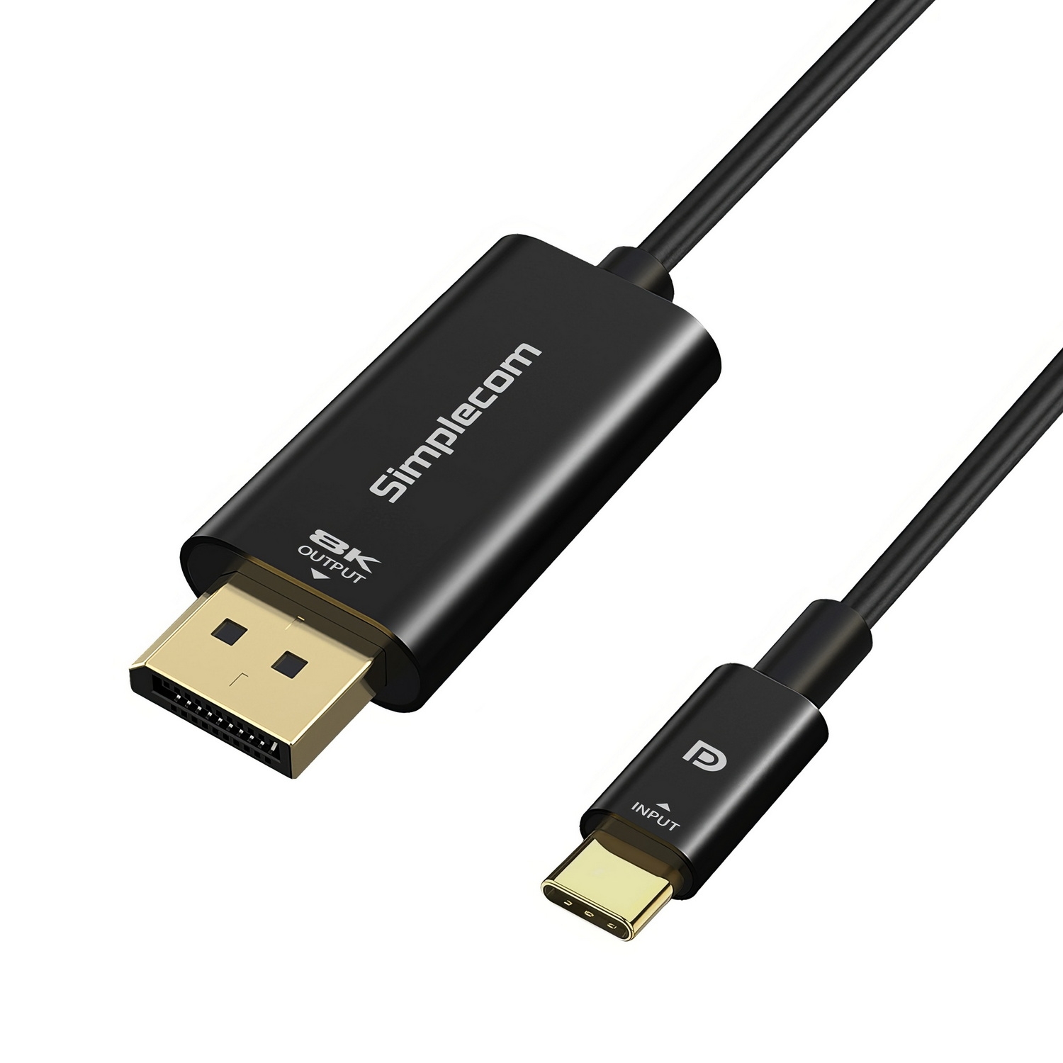 Simplecom DA323 8K@60Hz USB-C to DisplayPort 1.4 Cable 2m