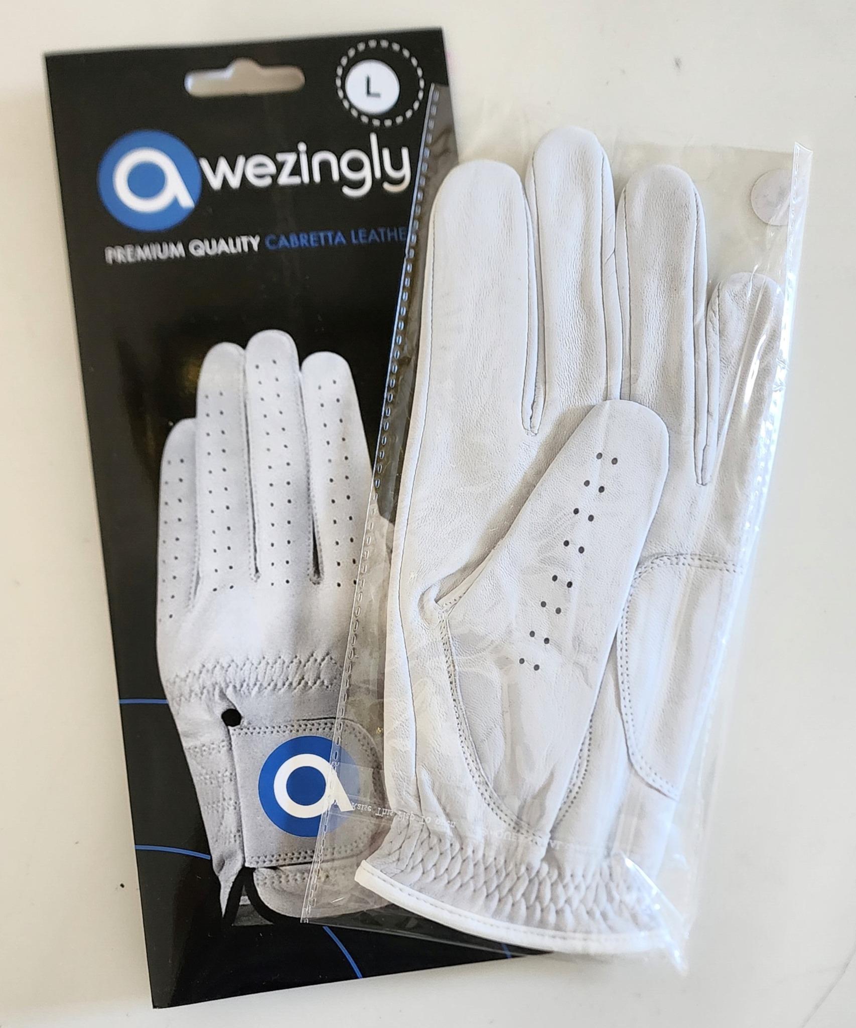 Awezingly Cabretta Leather Golf Glove for Men White XL - Image 2