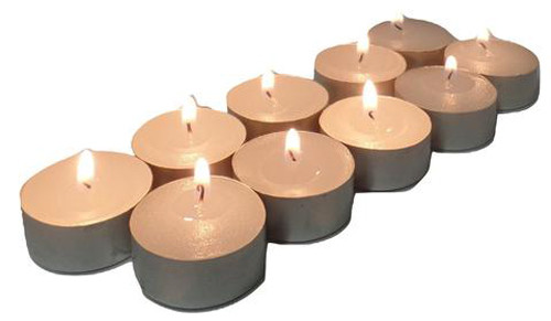 White Unscented Smokeless Tealight Candles 9-Hour Burn Time (50 Pack) - Image 2