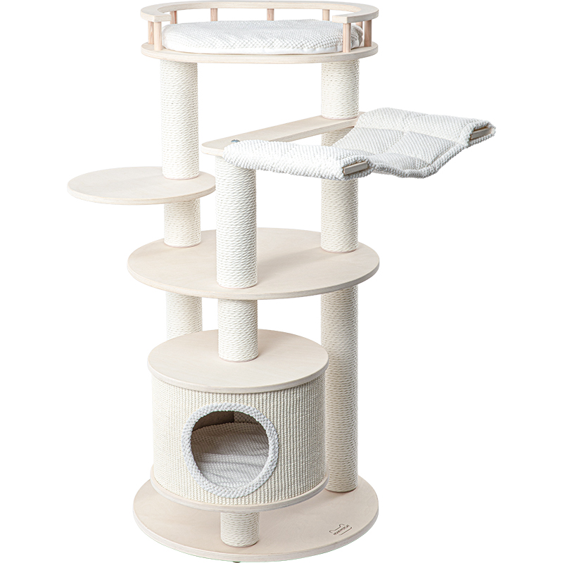 HONEYPOTCAT Enduring Comfort Sisal and Wood Tree 128cm