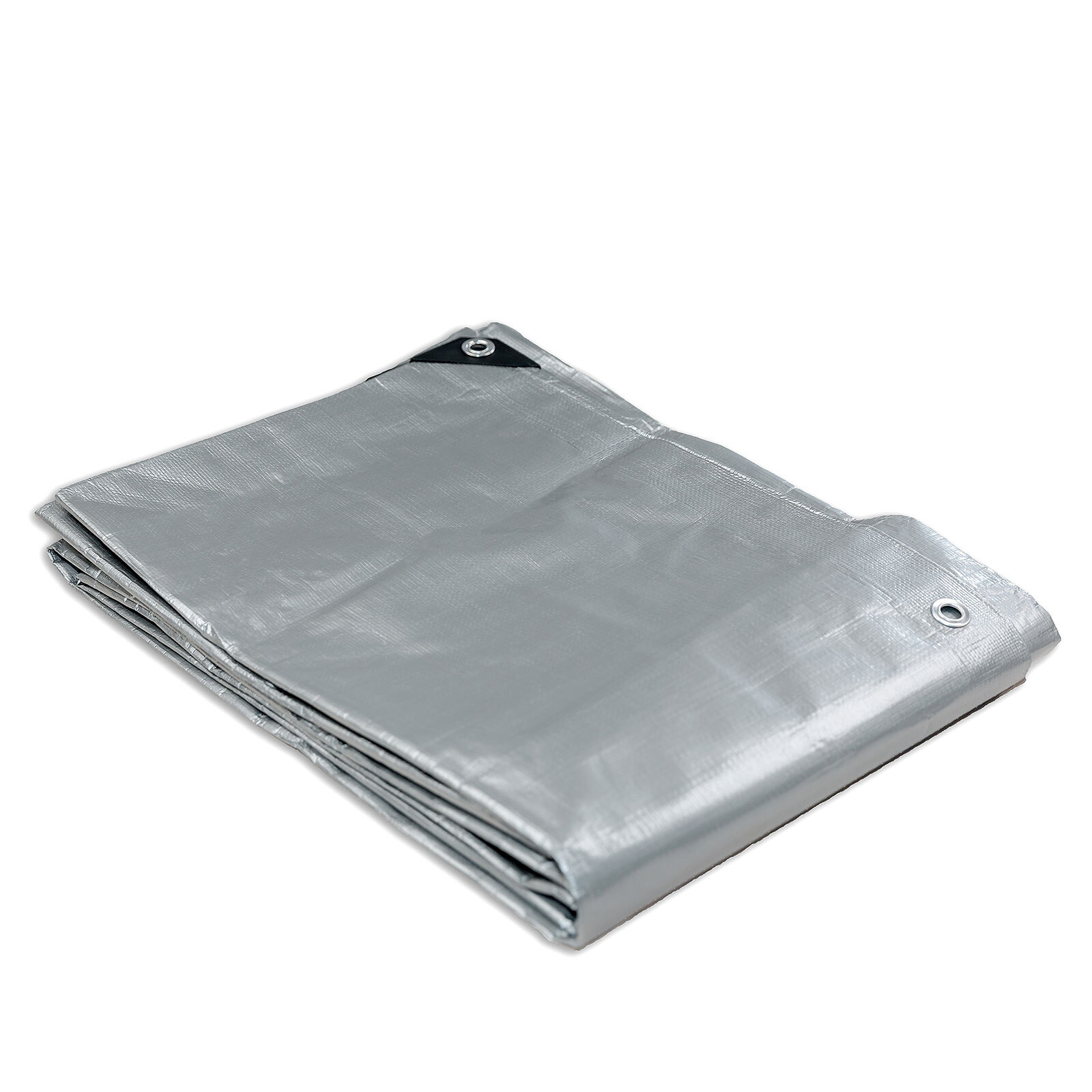Heavy Duty Silver Black Tarp Tarpaulin 4.9x6.1m - Image 2