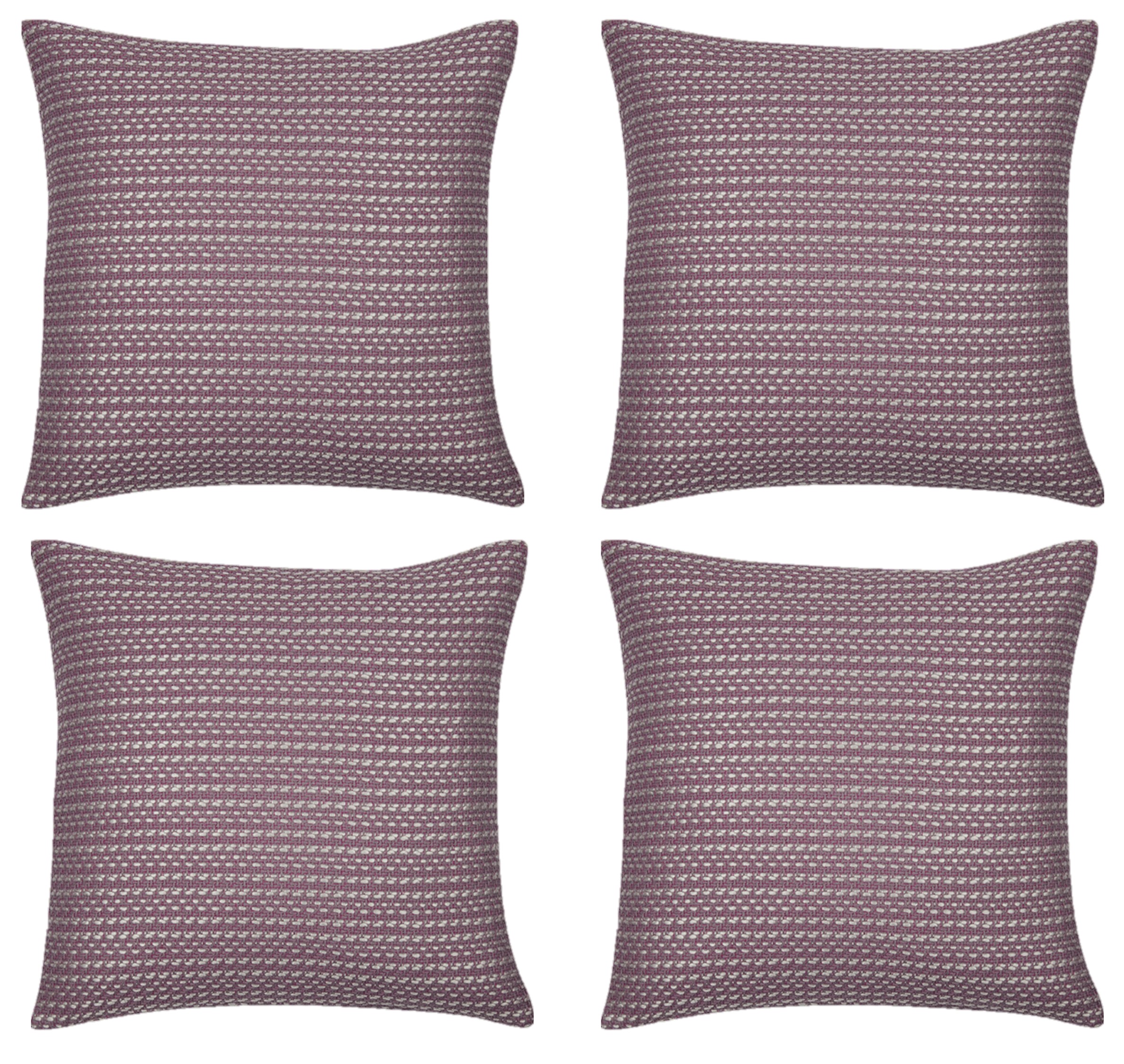 Pack of 4 Fern Rose Soft Pink & White Cushion Covers - European Made