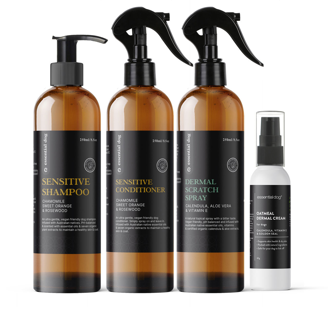 Sensitive Skin Dog Itch Relief Pack - Shampoo, Conditioner, Spray & Cream