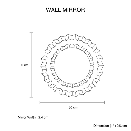 Sparkling Crush Crystal Frame Silver Wall Mirror (MRR-01) - Image 5