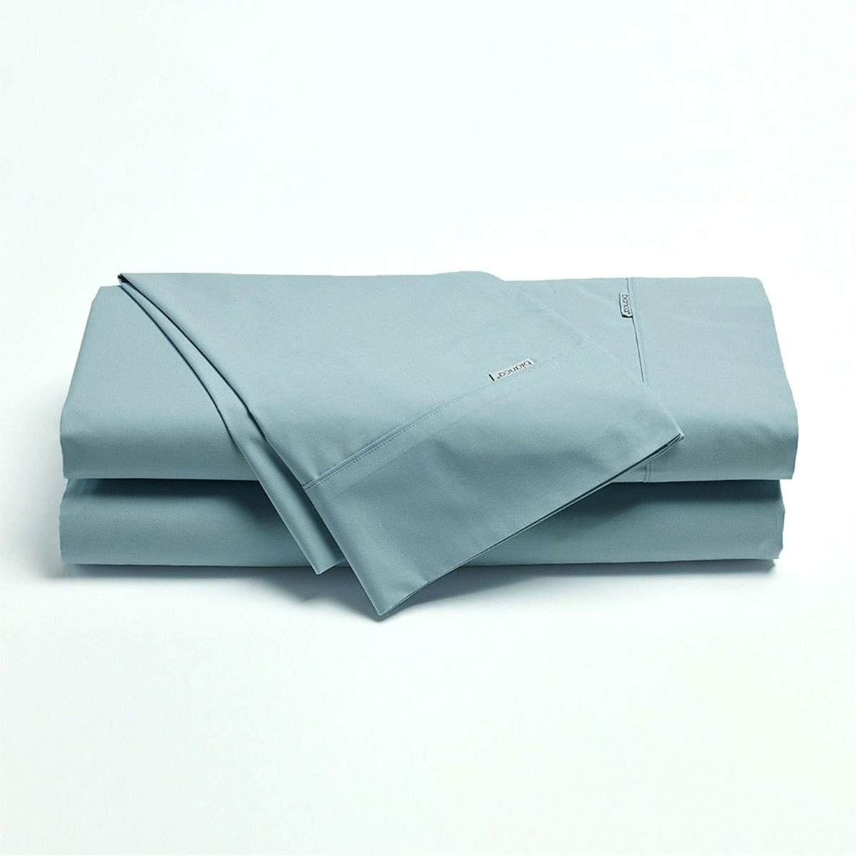 Bianca Heston Cotton Percale Sheet Set - Steel Blue Double