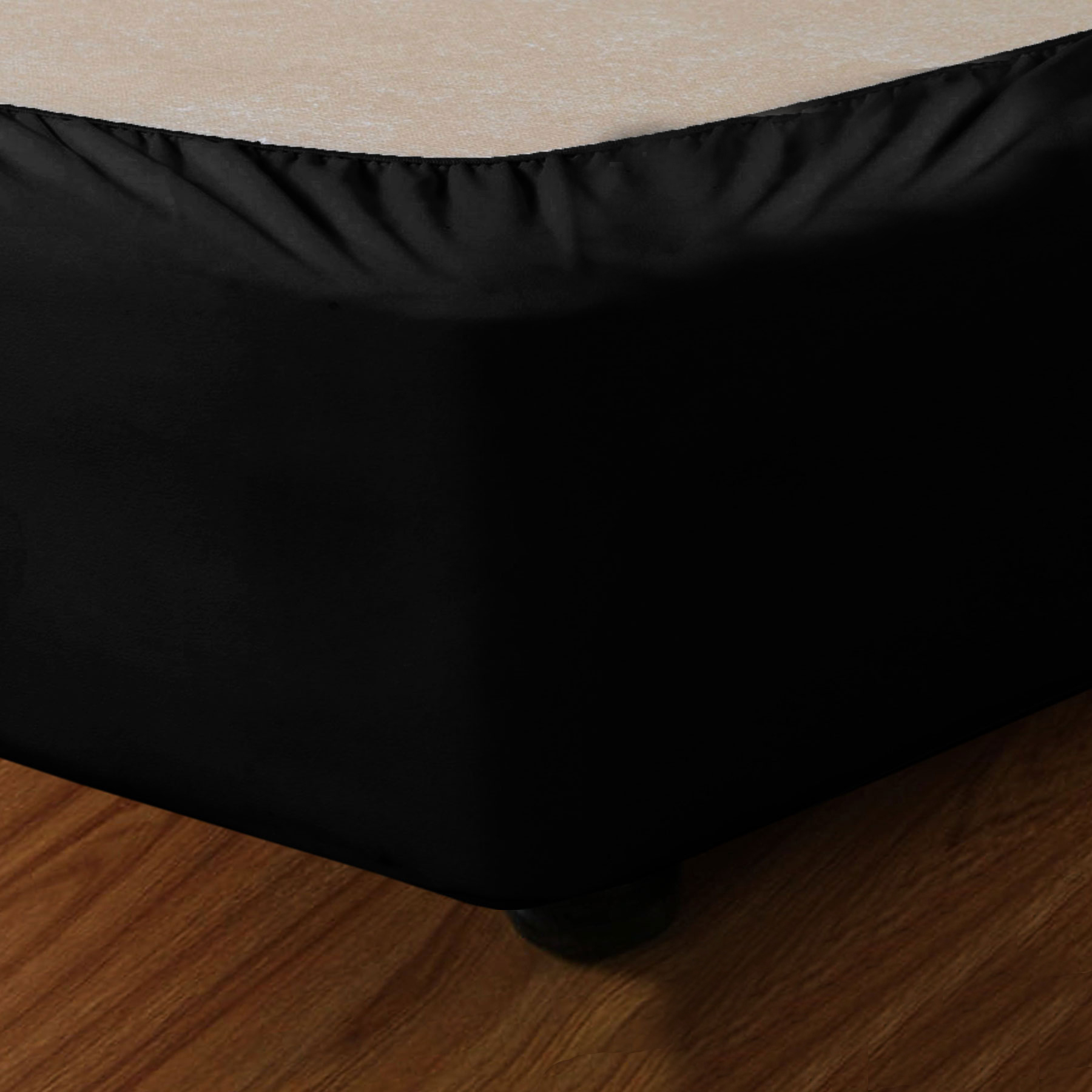 Apartmento Stretch Bed Valance Ebony Black Single