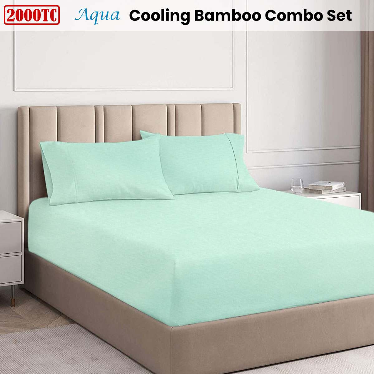 Ramesses Aqua 2000TC Cooling Bamboo Combo Set Queen - Image 2