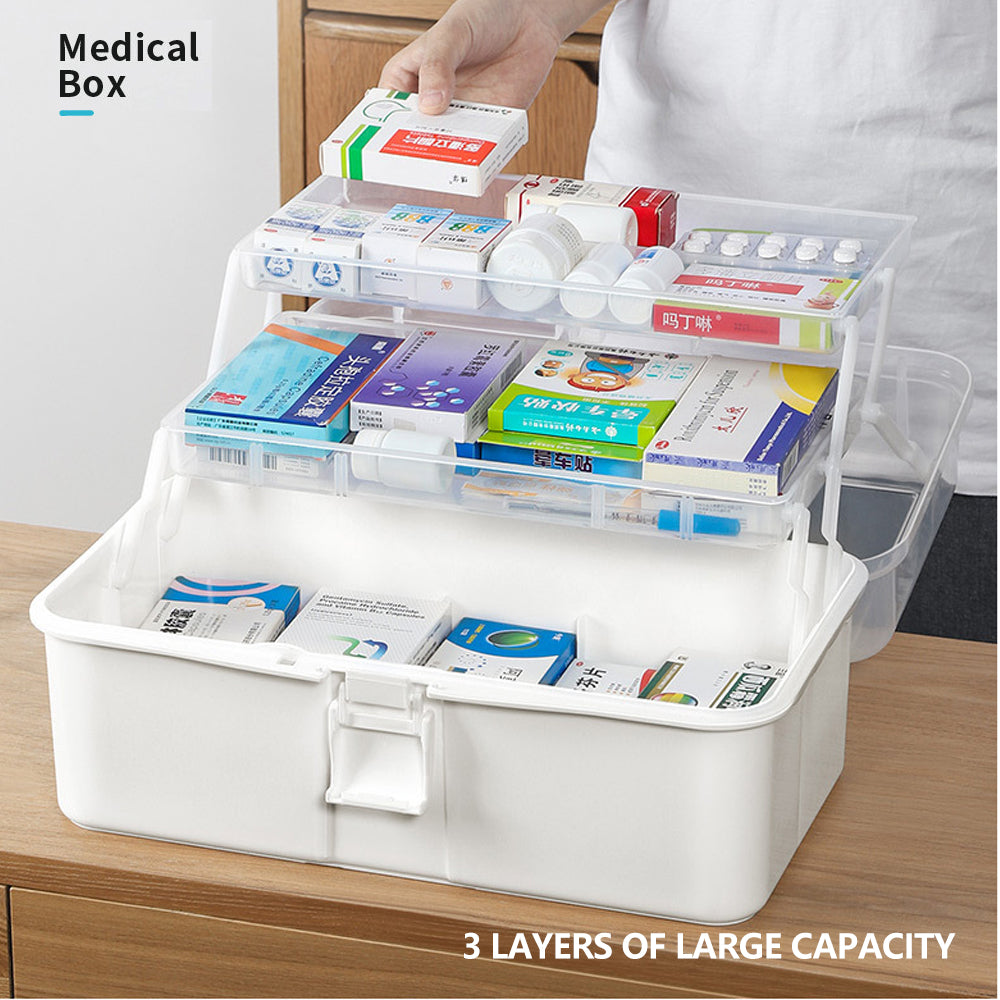 3-Layer Large Portable First Aid Kit - Emergency Medical Storage Organizer - Image 4
