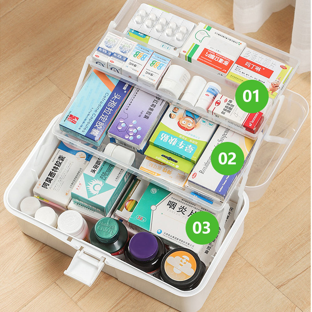 3-Layer Large Portable First Aid Kit - Emergency Medical Storage Organizer - Image 5