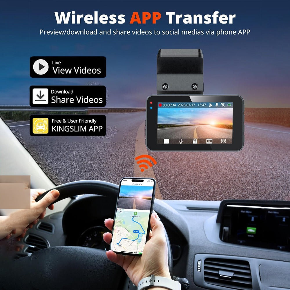 4K and 2.5K Dual Dash Cam with WiFi GPS ADAS - Image 2