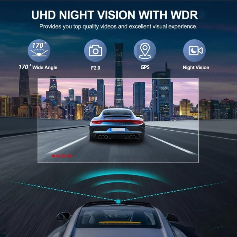 4K and 2.5K Dual Dash Cam with WiFi GPS ADAS - Image 3