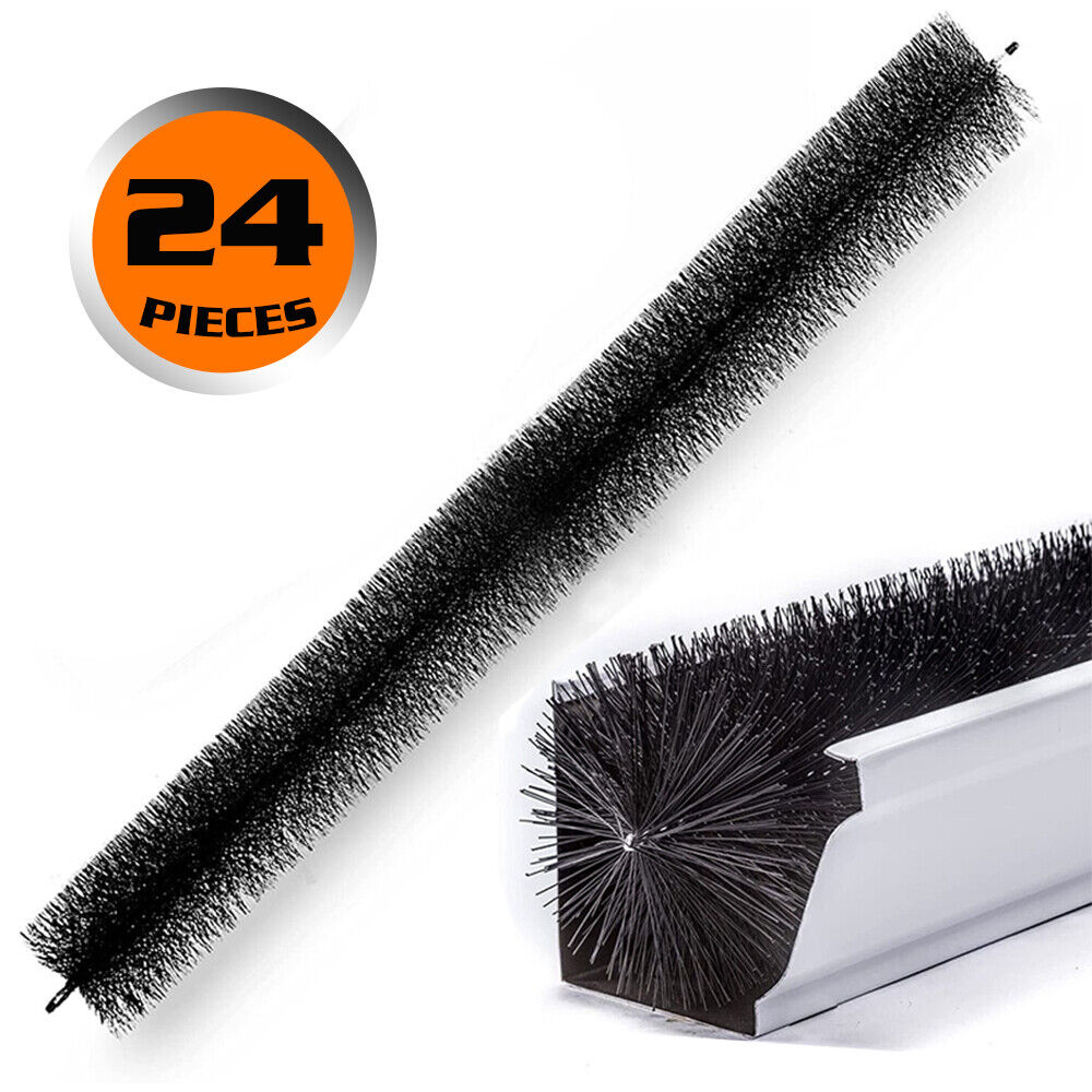 24 Pack Gutter Guard Brush Leaf Filter Twigs 98x10cm Home