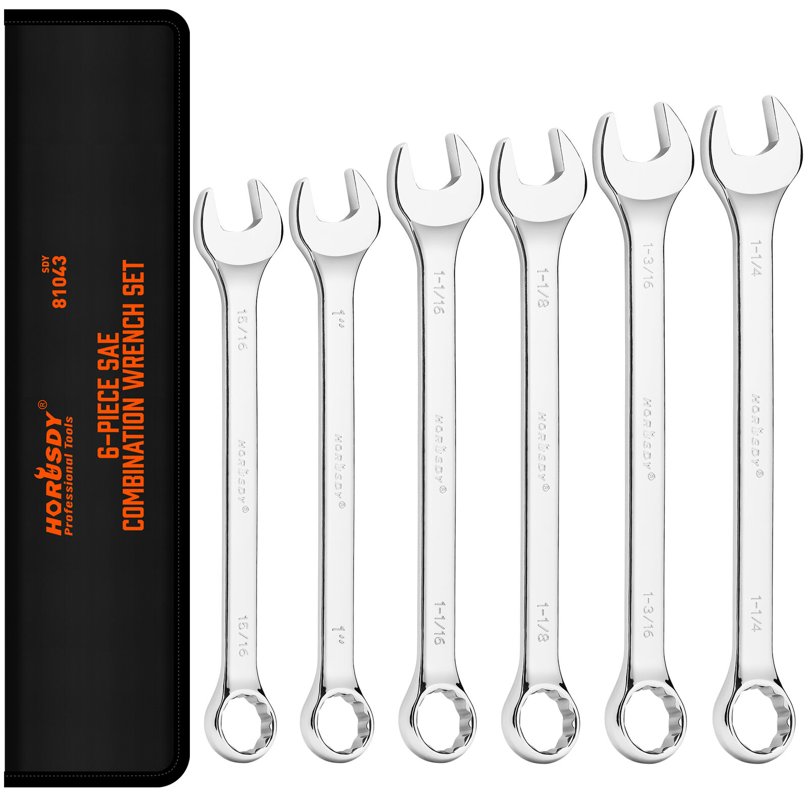 6 Piece Extra Big Imperial Spanner Combination