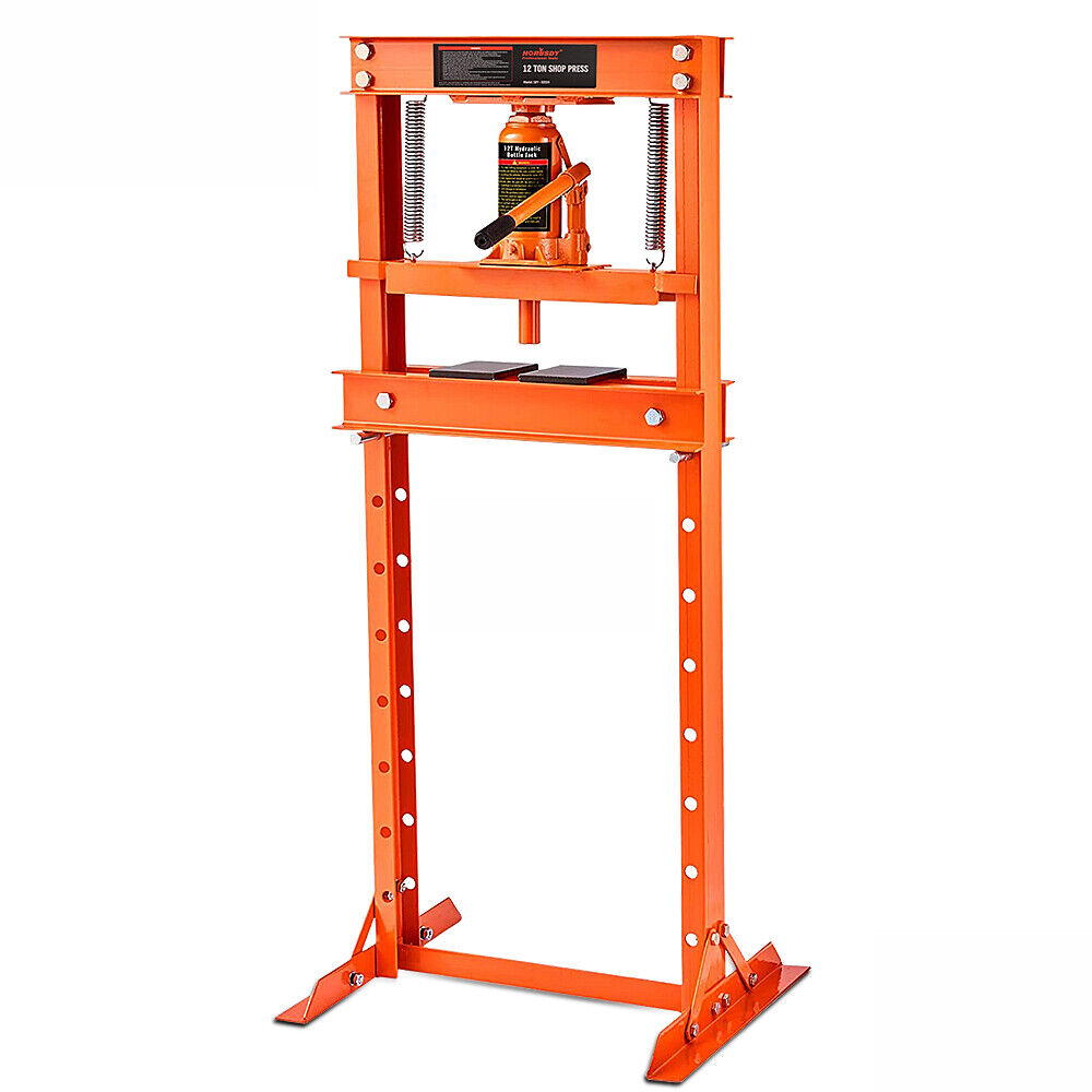 HORUSDY 12-Ton Heavy Duty Hydraulic Shop Press H-Frame Benchtop Stand